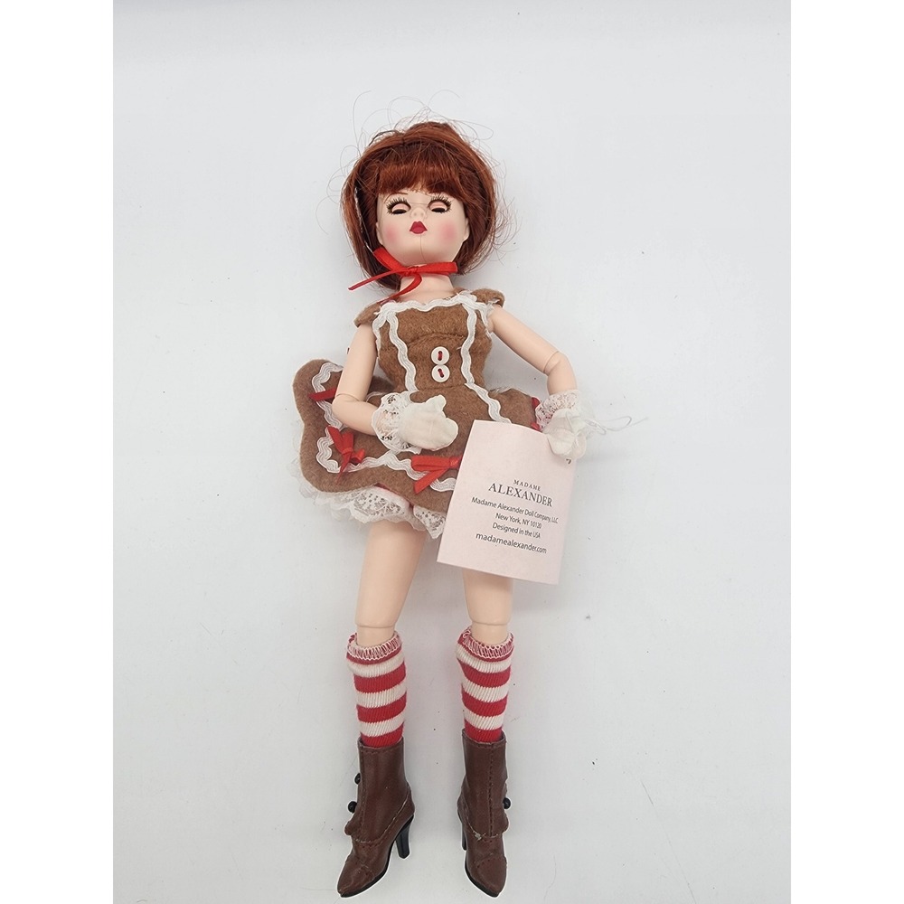 Madame Alexander Rare Gingerbread Cookie Doll Red Hair Brown Dress 10 inch - Picture 5 of 8